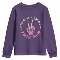 Twin Mom Youth Sweatshirt Make It A Double Expecting Twins Mothers Day