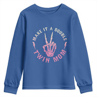 Twin Mom Youth Sweatshirt Make It A Double Expecting Twins Mothers Day