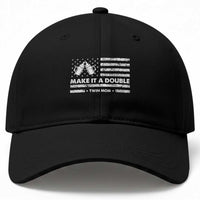 Twin Mom Baseball Cap Make It A Double Patriotic USA Flag Gift