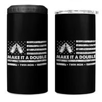 Twin Mom 4 in 1 Can Cooler Tumbler Make It A Double Patriotic USA Flag Gift