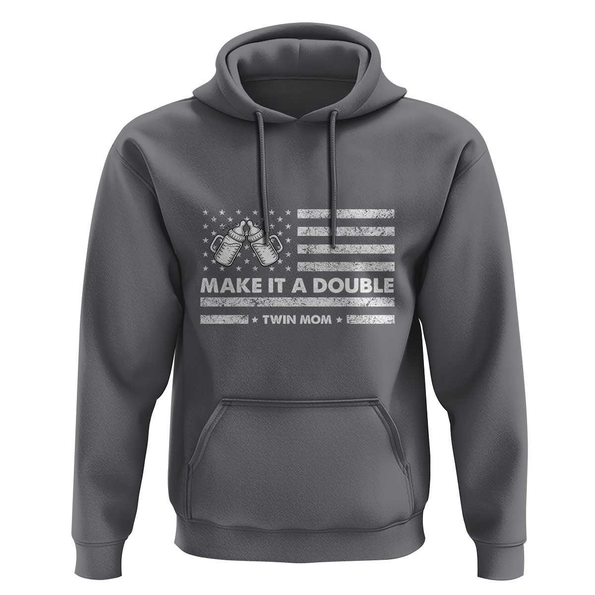 Twin Mom Hoodie Make It A Double Patriotic USA Flag Gift