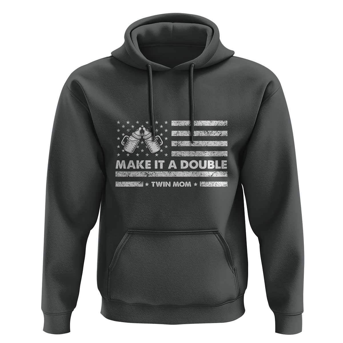 Twin Mom Hoodie Make It A Double Patriotic USA Flag Gift