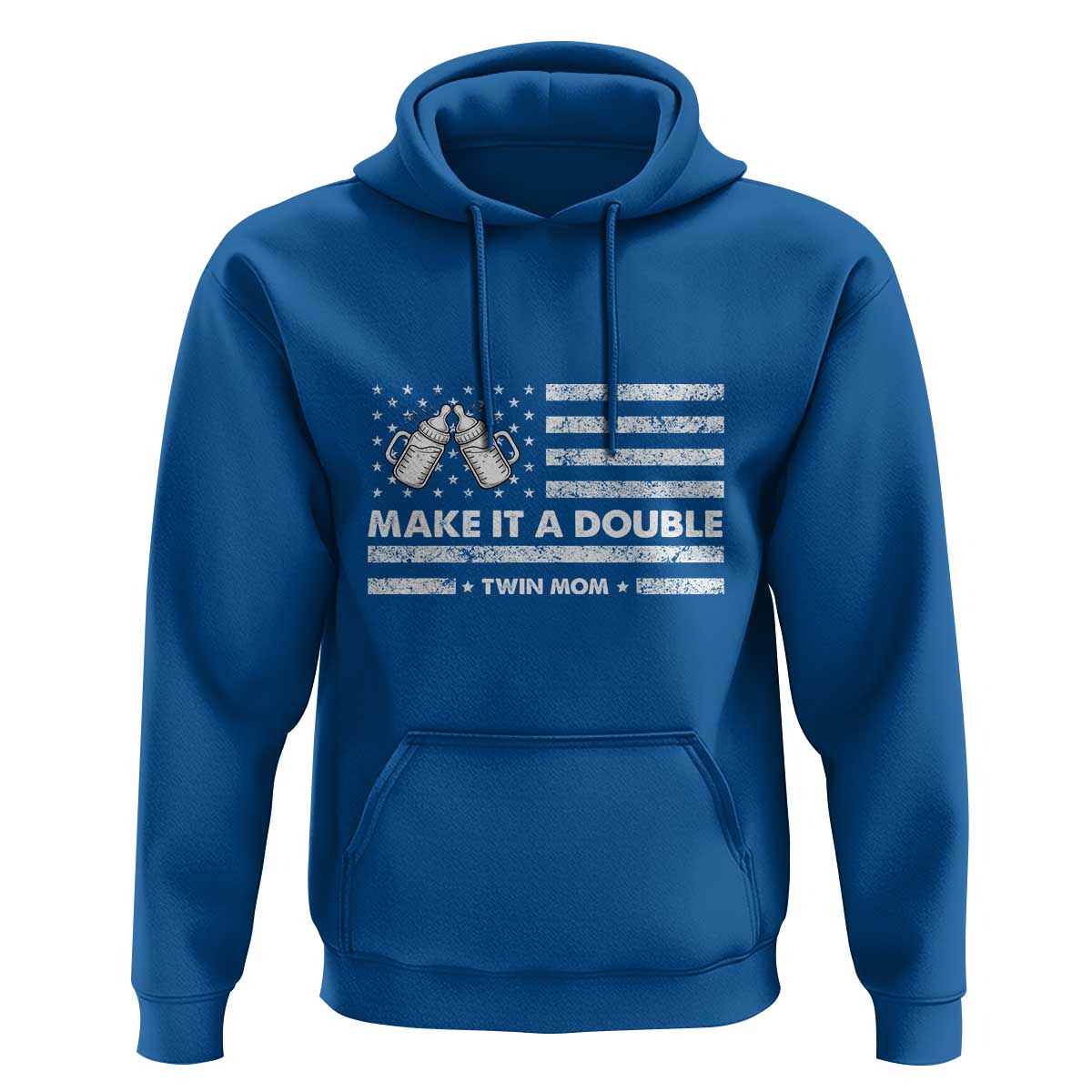 Twin Mom Hoodie Make It A Double Patriotic USA Flag Gift
