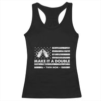 Twin Mom Racerback Tank Top Make It A Double Patriotic USA Flag Gift