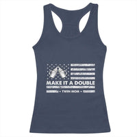 Twin Mom Racerback Tank Top Make It A Double Patriotic USA Flag Gift