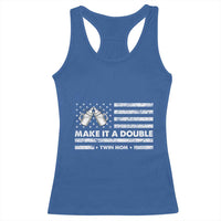 Twin Mom Racerback Tank Top Make It A Double Patriotic USA Flag Gift