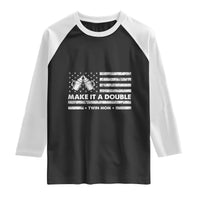 Twin Mom Raglan Shirt Make It A Double Patriotic USA Flag Gift