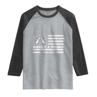 Twin Mom Raglan Shirt Make It A Double Patriotic USA Flag Gift