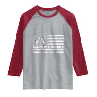 Twin Mom Raglan Shirt Make It A Double Patriotic USA Flag Gift