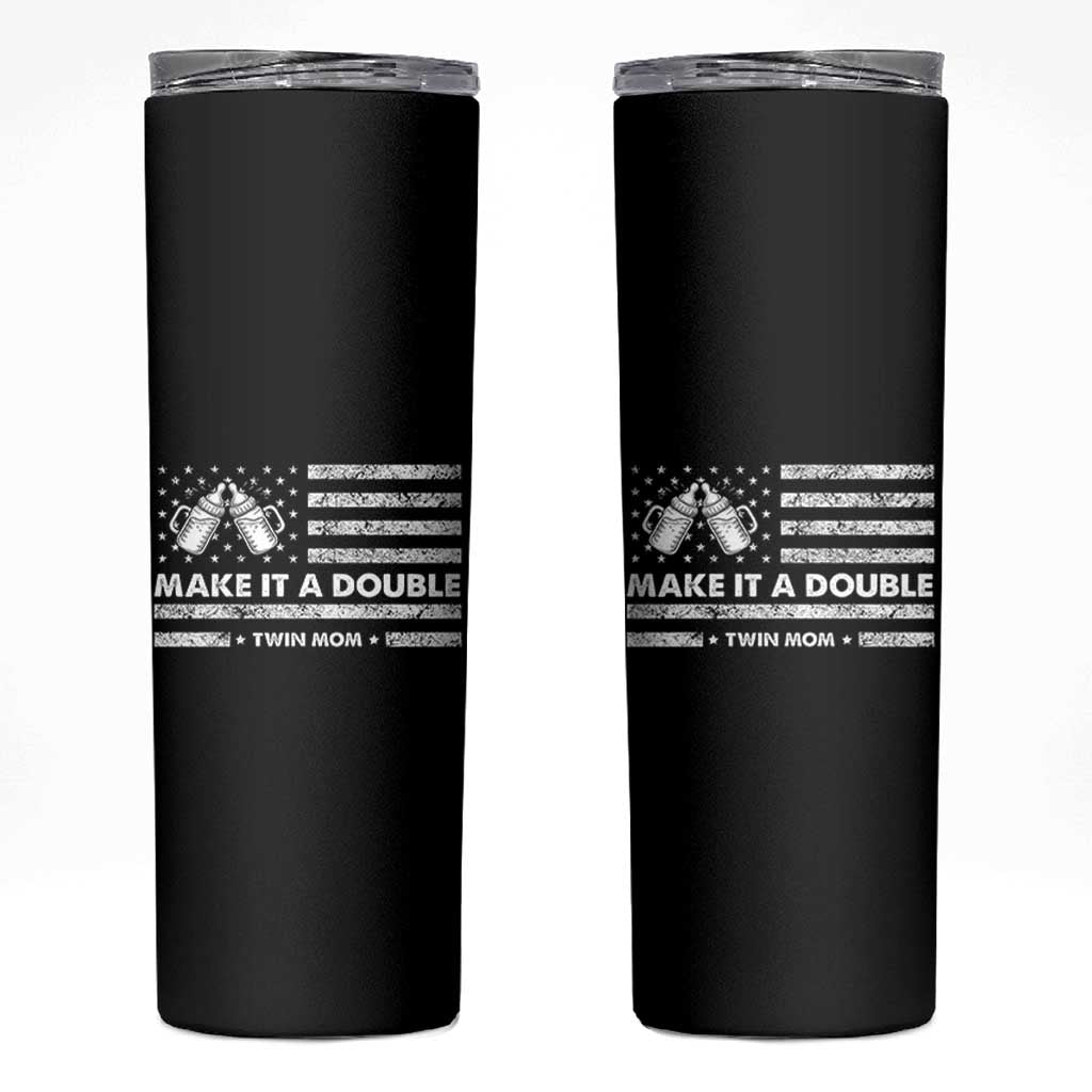 Twin Mom Skinny Tumbler Make It A Double Patriotic USA Flag Gift