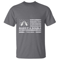 Twin Mom T Shirt Make It A Double Patriotic USA Flag Gift