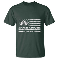 Twin Mom T Shirt Make It A Double Patriotic USA Flag Gift