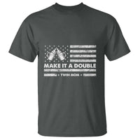 Twin Mom T Shirt Make It A Double Patriotic USA Flag Gift