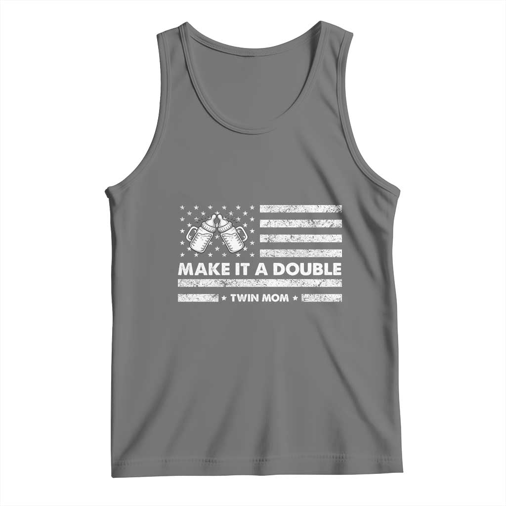 Twin Mom Tank Top Make It A Double Patriotic USA Flag Gift