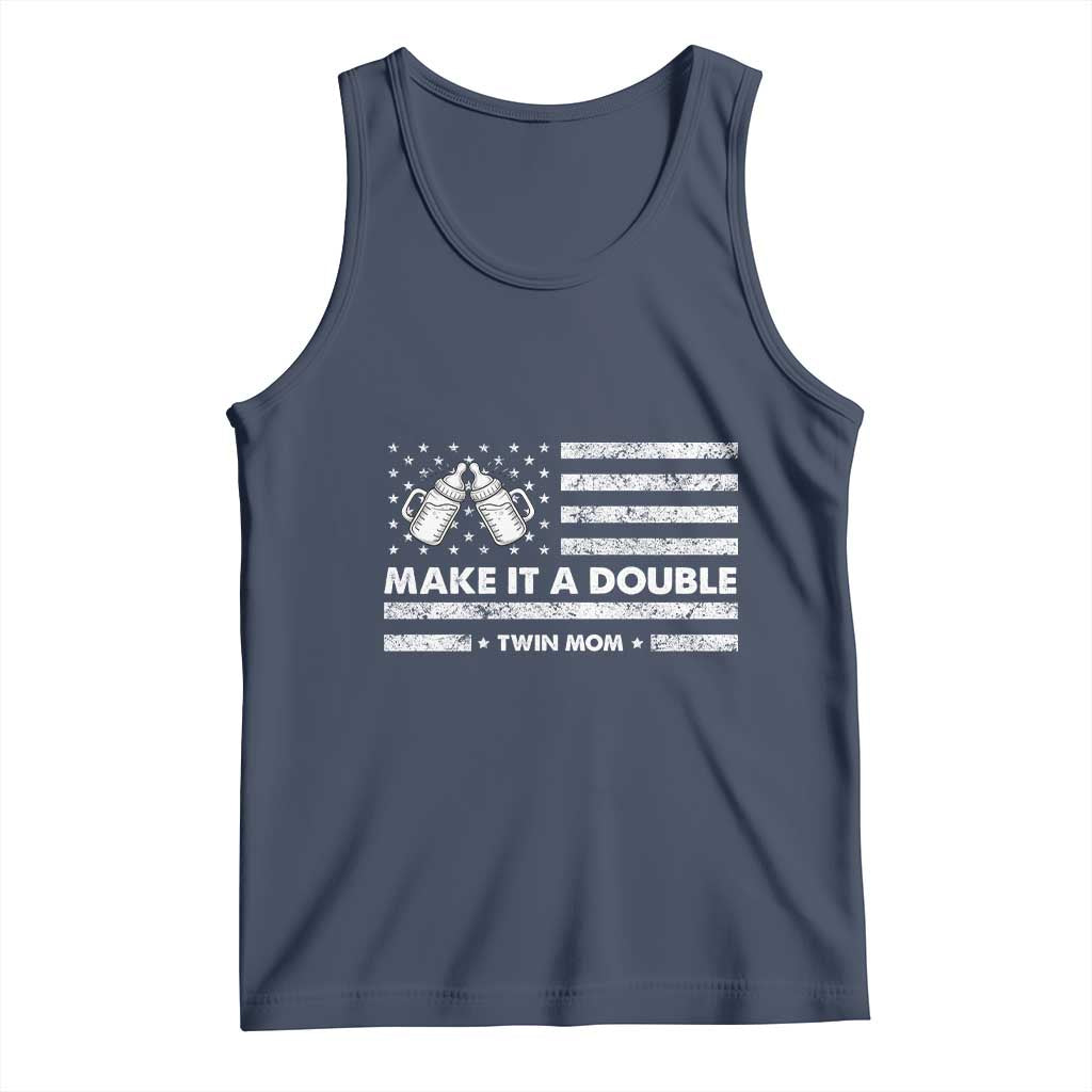Twin Mom Tank Top Make It A Double Patriotic USA Flag Gift