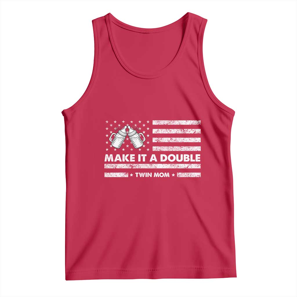 Twin Mom Tank Top Make It A Double Patriotic USA Flag Gift