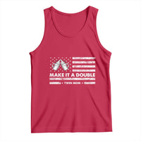Twin Mom Tank Top Make It A Double Patriotic USA Flag Gift