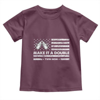 Twin Mom Toddler T Shirt Make It A Double Patriotic USA Flag Gift