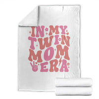 In My Twin Mom Era Throw Blanket Funny Mama Twin Pregnancy Announcement