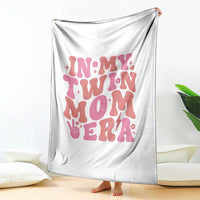 In My Twin Mom Era Throw Blanket Funny Mama Twin Pregnancy Announcement