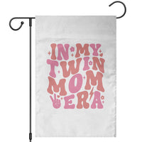 In My Twin Mom Era Garden Flag Funny Mama Twin Pregnancy Announcement