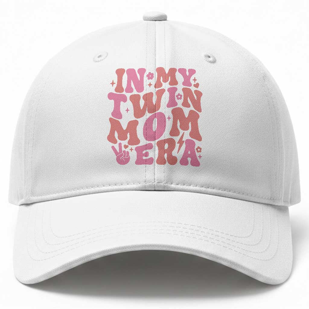 In My Twin Mom Era Baseball Cap Funny Mama Twin Pregnancy Announcement
