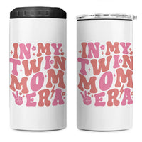 In My Twin Mom Era 4 in 1 Can Cooler Tumbler Funny Mama Twin Pregnancy Announcement