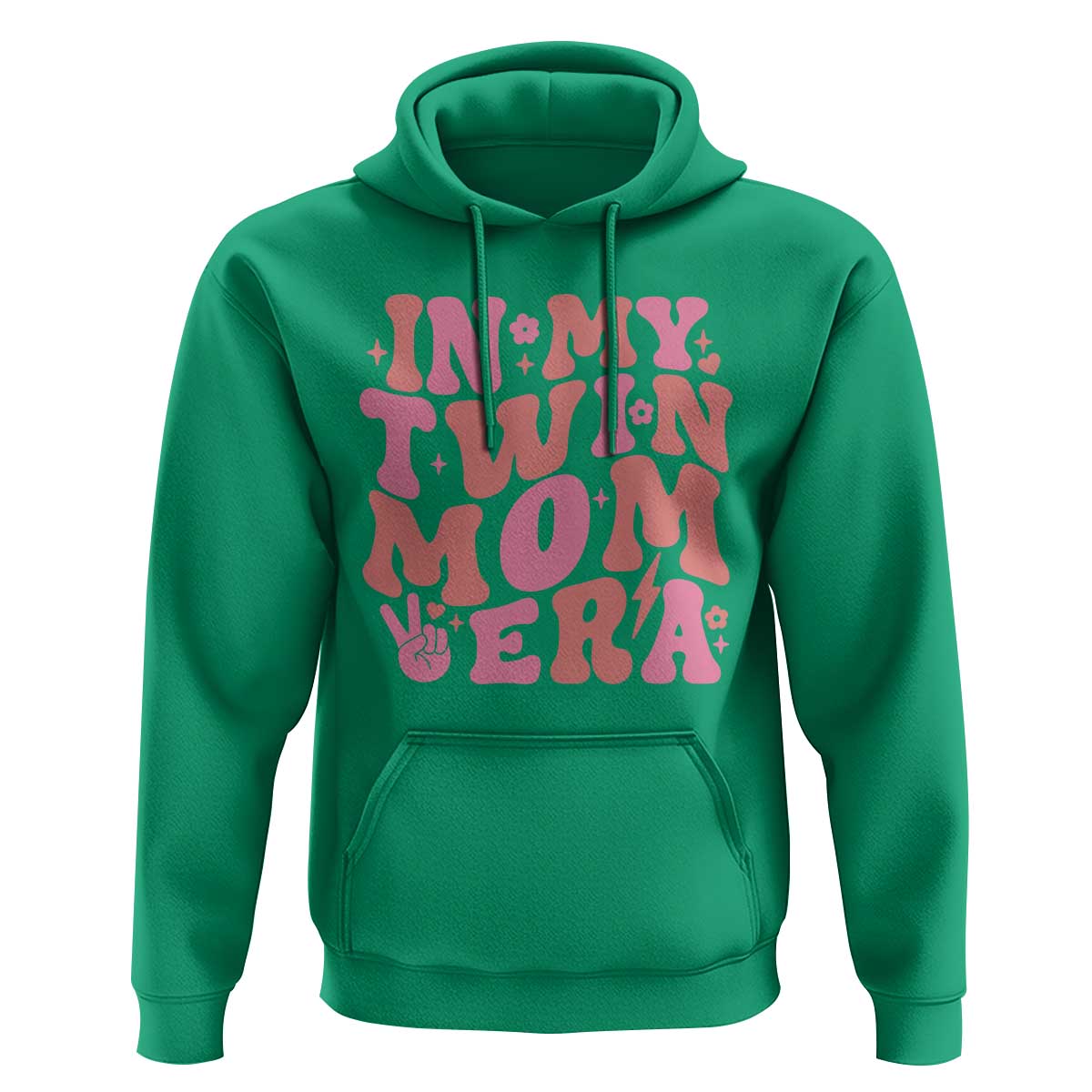In My Twin Mom Era Hoodie Funny Mama Twin Pregnancy Announcement