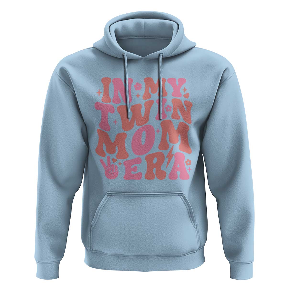 In My Twin Mom Era Hoodie Funny Mama Twin Pregnancy Announcement