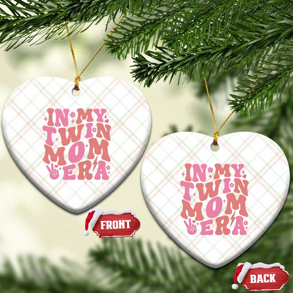 In My Twin Mom Era Ceramic Ornament Funny Mama Twin Pregnancy Announcement