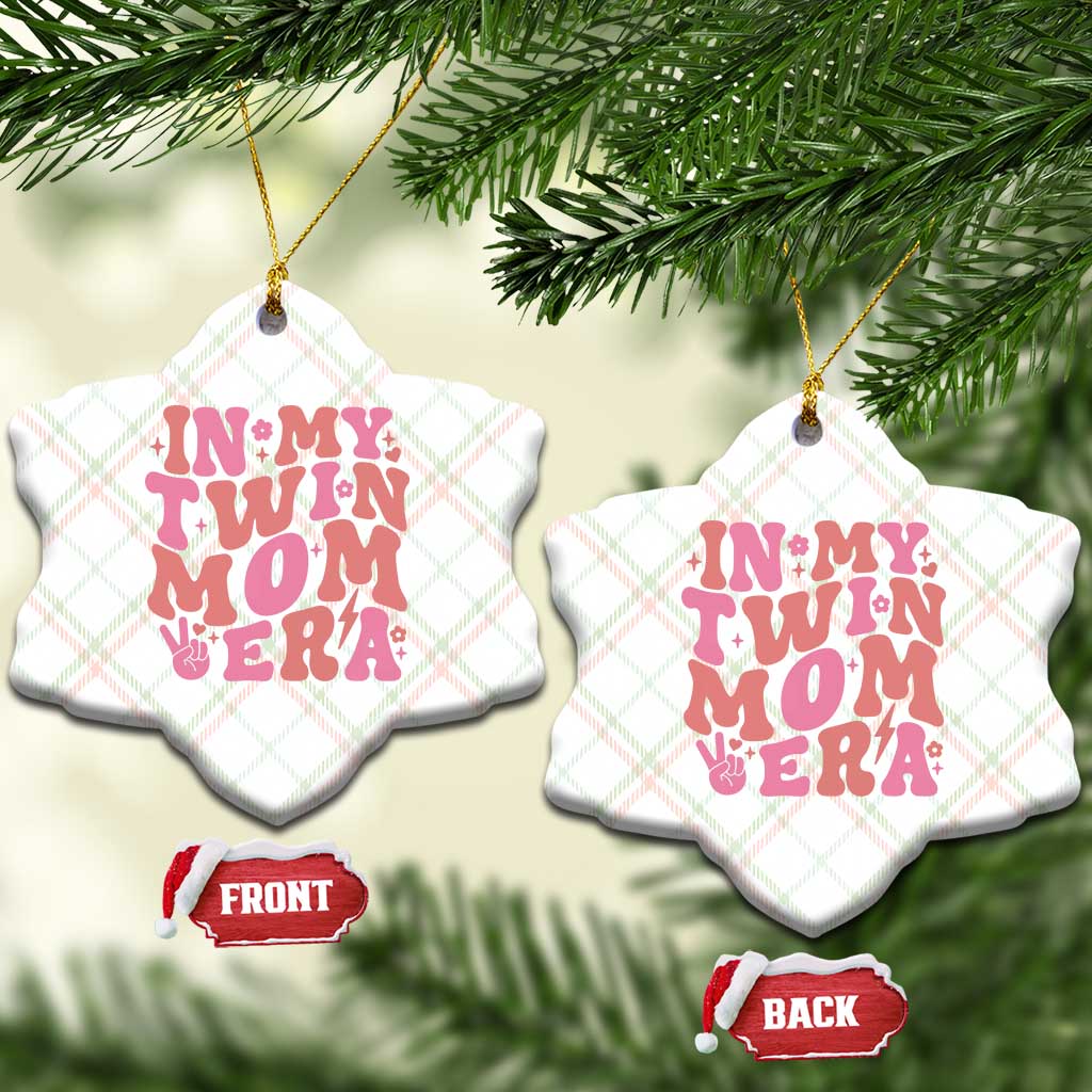 In My Twin Mom Era Ceramic Ornament Funny Mama Twin Pregnancy Announcement