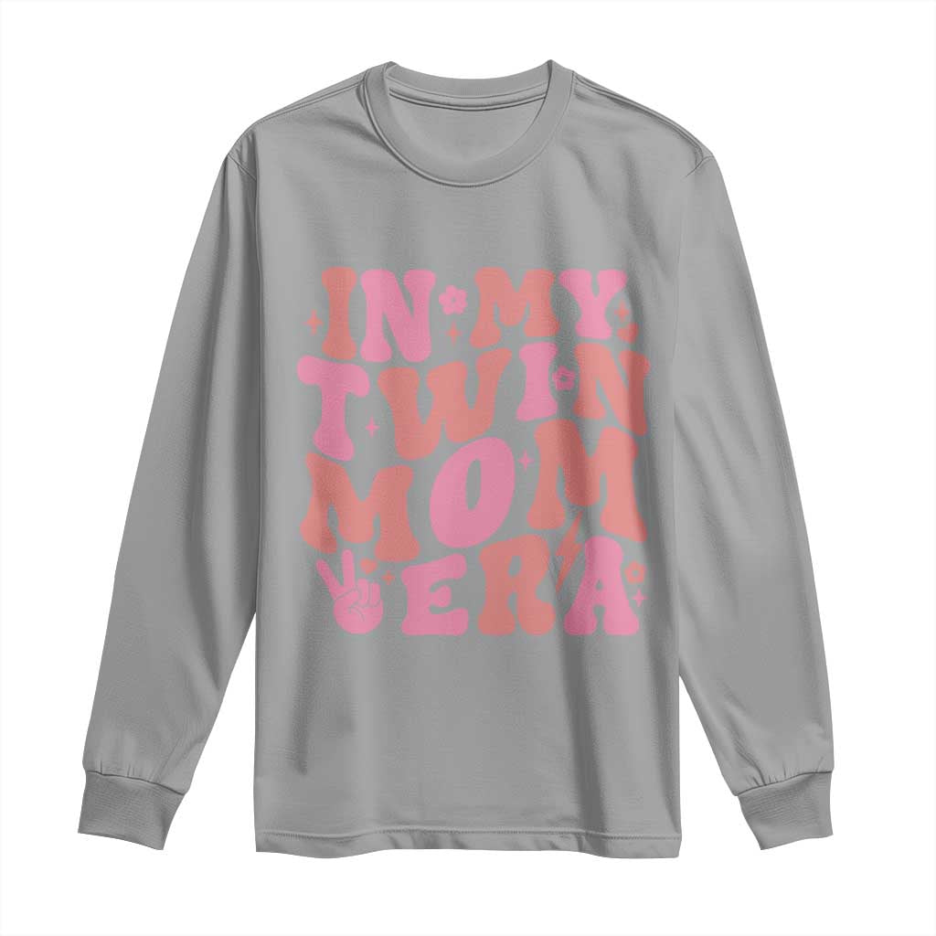 In My Twin Mom Era Long Sleeve Shirt Funny Mama Twin Pregnancy Announcement