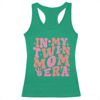 In My Twin Mom Era Racerback Tank Top Funny Mama Twin Pregnancy Announcement