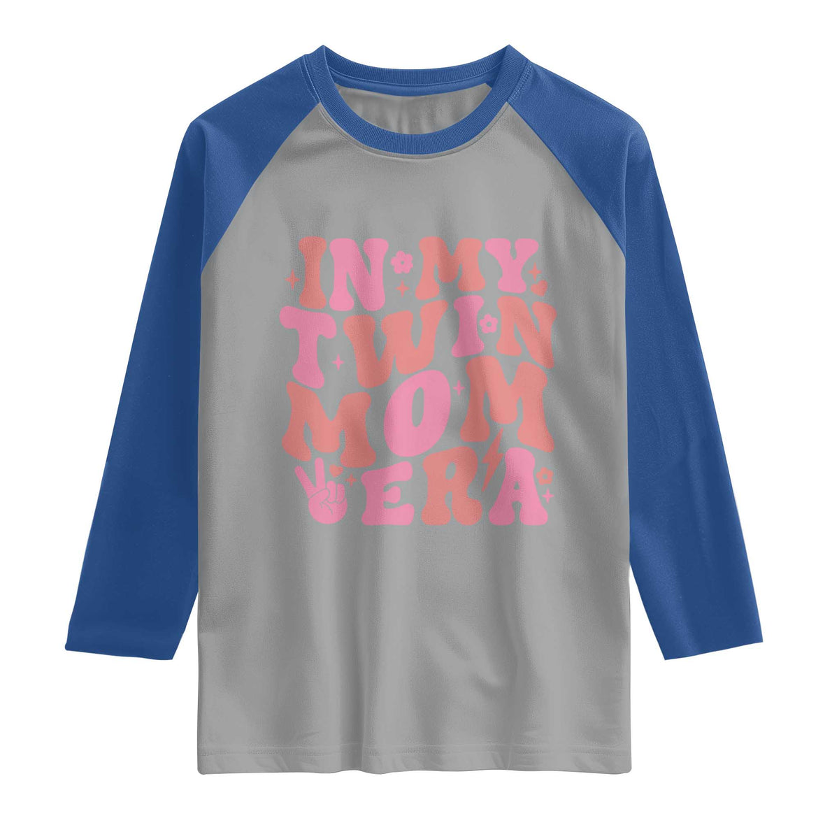 In My Twin Mom Era Raglan Shirt Funny Mama Twin Pregnancy Announcement
