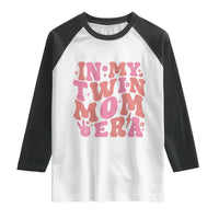 In My Twin Mom Era Raglan Shirt Funny Mama Twin Pregnancy Announcement