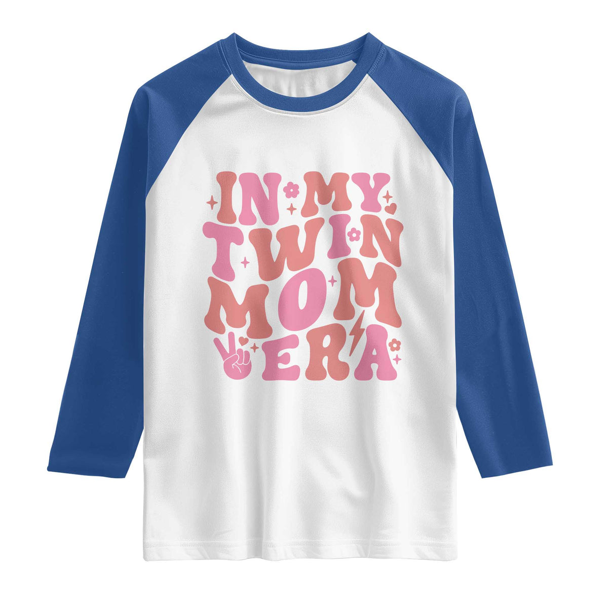 In My Twin Mom Era Raglan Shirt Funny Mama Twin Pregnancy Announcement