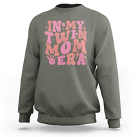 In My Twin Mom Era Sweatshirt Funny Mama Twin Pregnancy Announcement