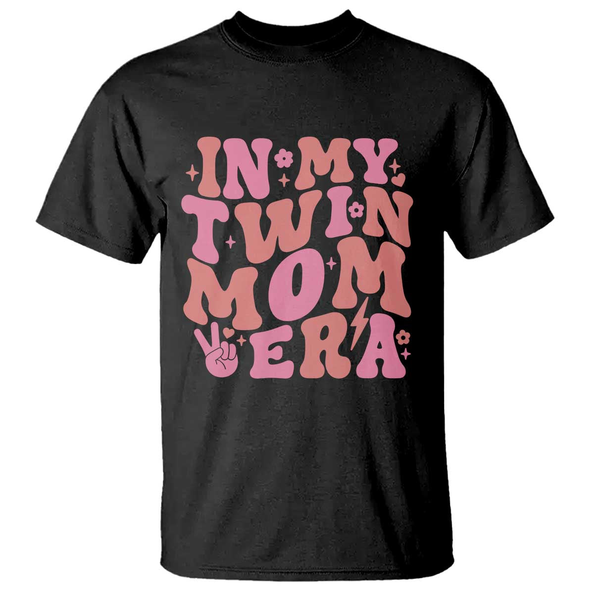 In My Twin Mom Era T Shirt Funny Mama Twin Pregnancy Announcement