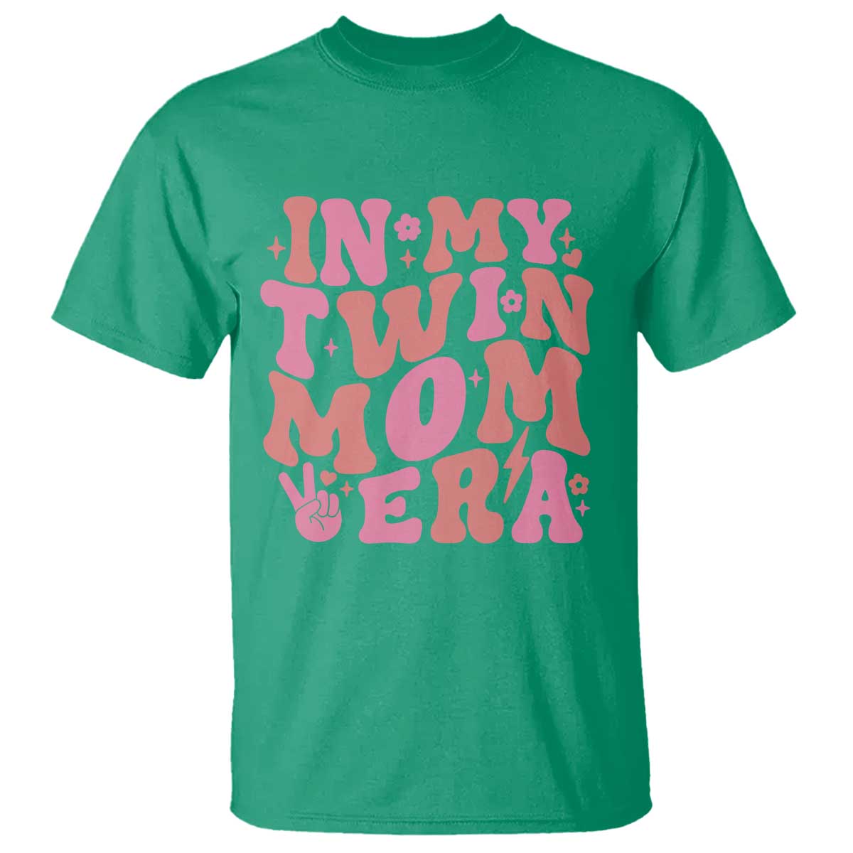 In My Twin Mom Era T Shirt Funny Mama Twin Pregnancy Announcement