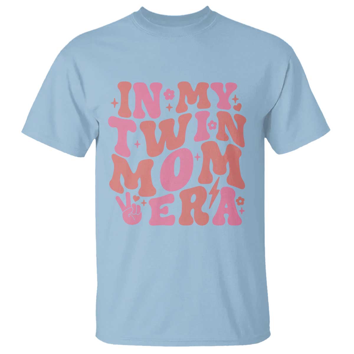In My Twin Mom Era T Shirt Funny Mama Twin Pregnancy Announcement