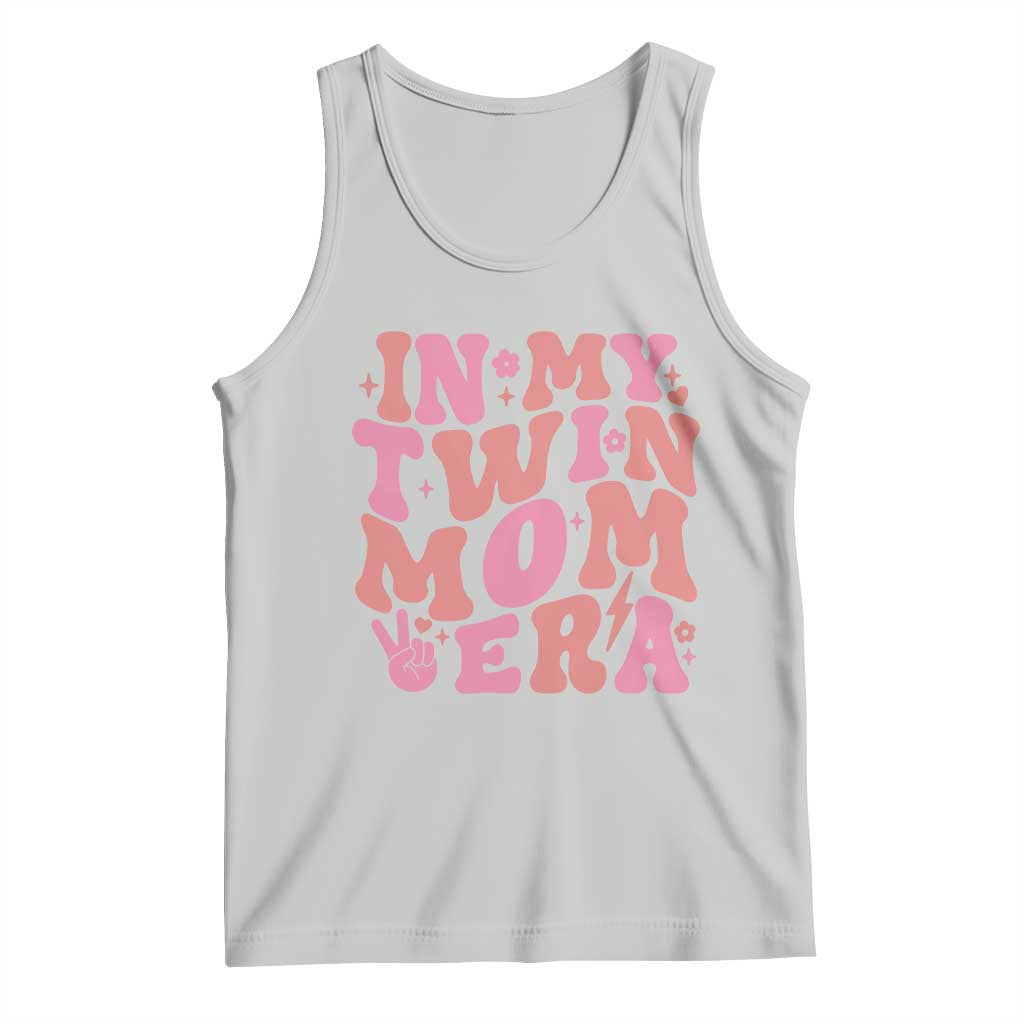 In My Twin Mom Era Tank Top Funny Mama Twin Pregnancy Announcement