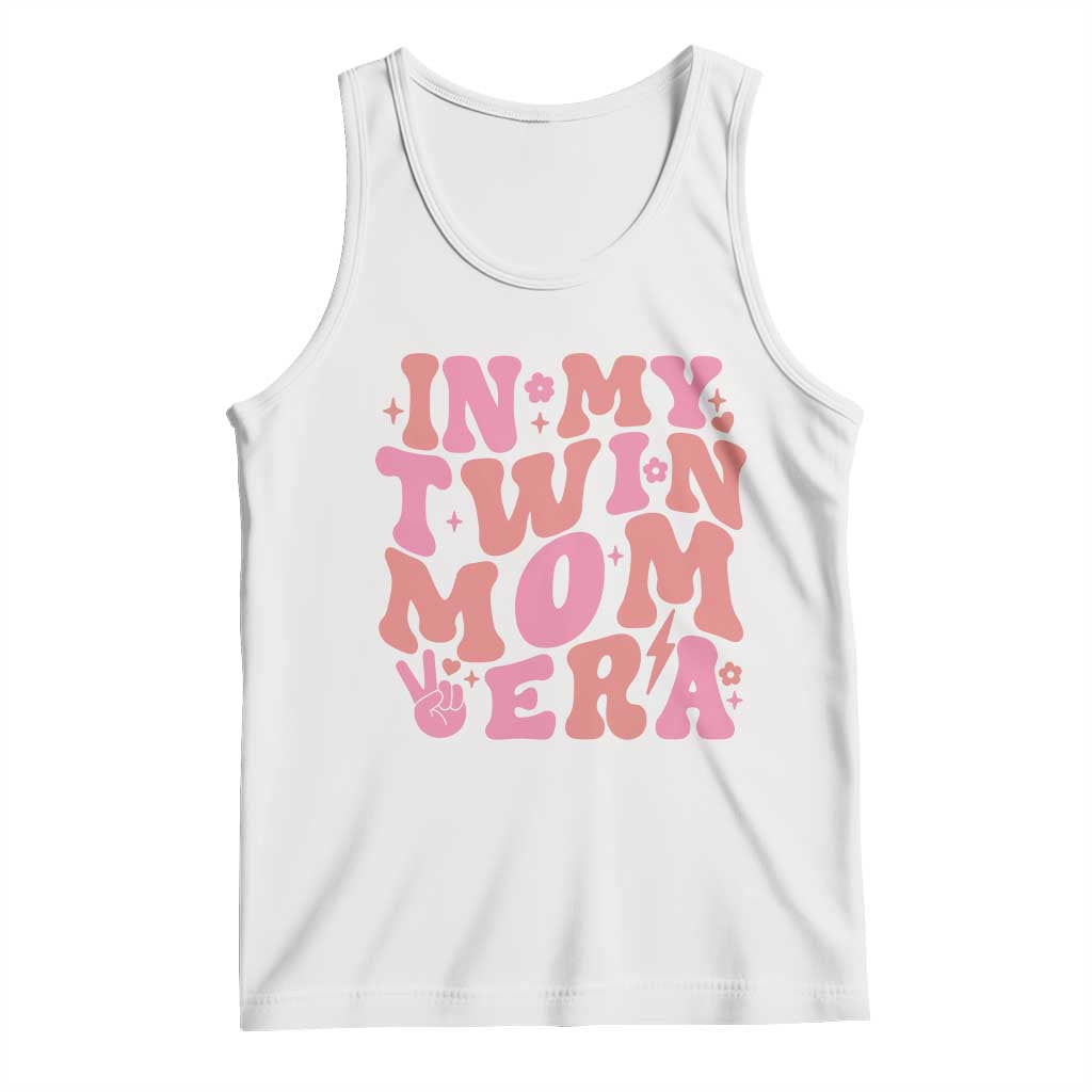 In My Twin Mom Era Tank Top Funny Mama Twin Pregnancy Announcement