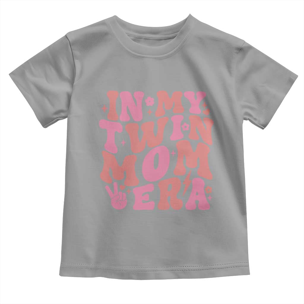 In My Twin Mom Era Toddler T Shirt Funny Mama Twin Pregnancy Announcement