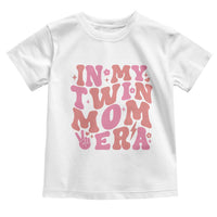 In My Twin Mom Era Toddler T Shirt Funny Mama Twin Pregnancy Announcement
