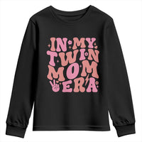 In My Twin Mom Era Youth Sweatshirt Funny Mama Twin Pregnancy Announcement