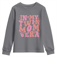 In My Twin Mom Era Youth Sweatshirt Funny Mama Twin Pregnancy Announcement