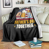 Patriotic Our First Fathers Day Together Throw Blanket Gift For New Dad