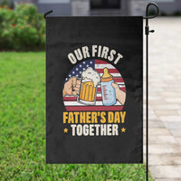 Patriotic Our First Fathers Day Together Garden Flag Gift For New Dad