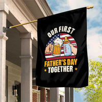 Patriotic Our First Fathers Day Together Garden Flag Gift For New Dad