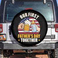 Patriotic Our First Fathers Day Together Spare Tire Cover Gift For New Dad